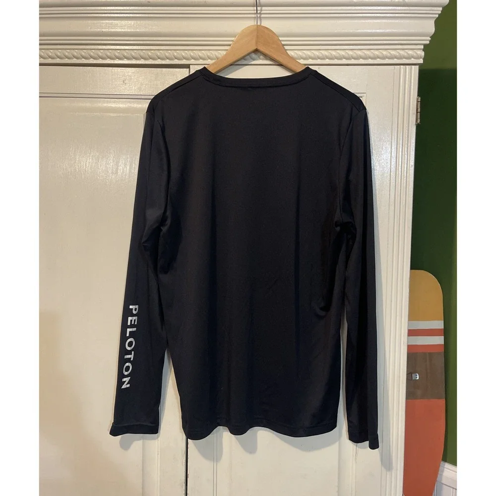 Peleton Rash Guard Shirts Men L Black Lot Of Two Long & Short Sleeve